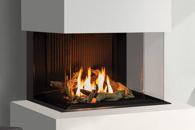 U30 Gas Fireplace IPI NG w/Painted Liner, Steel Bezel, & Vermiculite