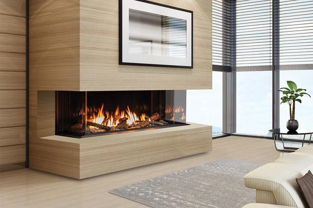 U50 Screened Gas Fireplace IPI NG w/Painted Liner, Steel Bezel, & Vermiculite