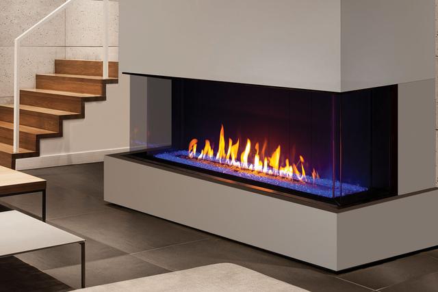 U70 Tall Urbana Gas Fireplace IPI NG w/Color LEDs, Painted Liner & Clear Glass Media