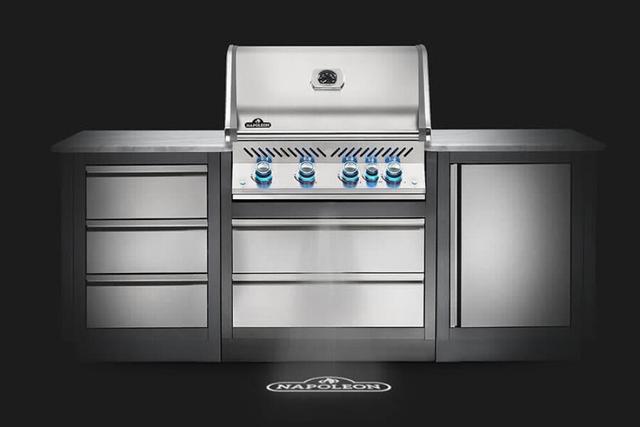 Built-in Prestige PRO™ 500 Natural Gas Grill Head with Infrared Rear Burner, Stainless Steel